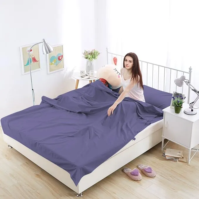 Sleeping Bag Liners Lightweight Travel Camping Sheet Sleep Bag Liner Adults Lightweight Warm Weather Hotel Compact Portable Sleeping Sack Indoor Outdoor Hostels Traveling Backpacking Hiking Blankets