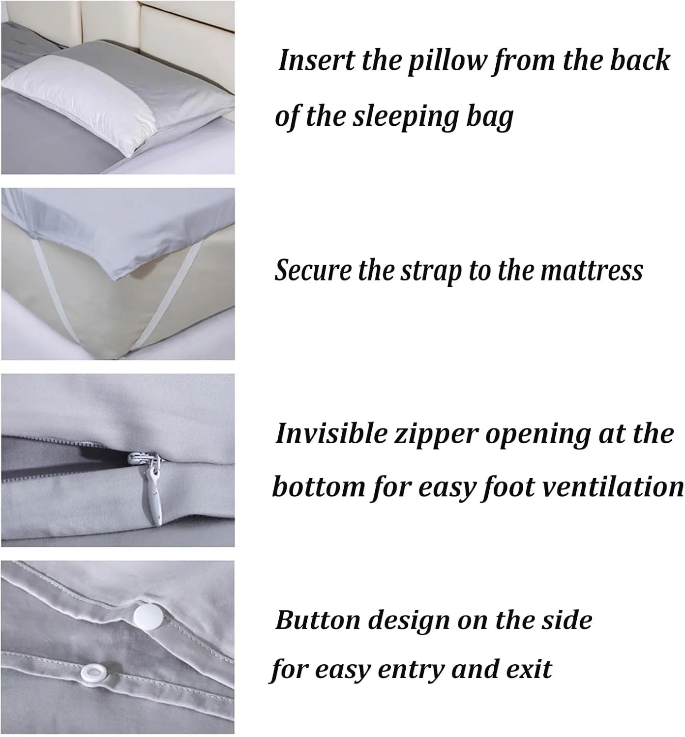 Sleeping Bag Liners Outdoor Portable Sleeping Bag, Compact Ultra Light Sleeping Bag Lined Bed Sheets, for Travel, Hotel Single Double Bed
