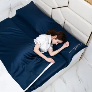 Sleeping Bag Liners Outdoor Portable Sleeping Bag, Compact Ultra Light Sleeping Bag Lined Bed Sheets, for Travel, Hotel Single Double Bed