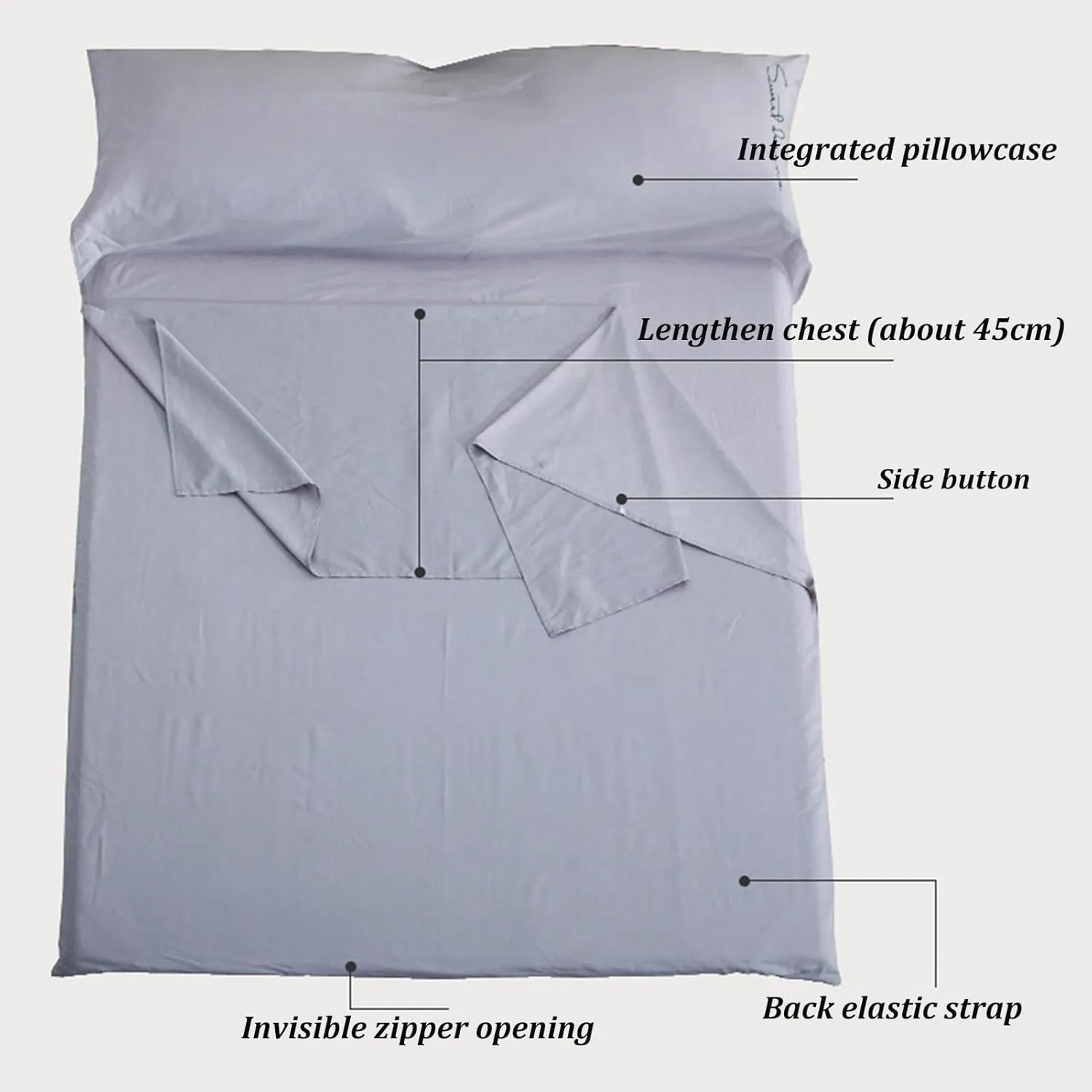Sleeping Bag Liners Outdoor Portable Sleeping Bag, Compact Ultra Light Sleeping Bag Lined Bed Sheets, for Travel, Hotel Single Double Bed