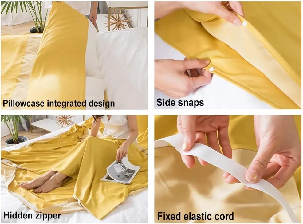 Sleeping Bag Liners Ultralight Adult Sleeping Bag, Portable Camping Trip Hotel Sheets, Comfortable Tencel Sleeping Bag Liner, Pillowcase/Sheet/Quilt Cover All-in-one Bedding