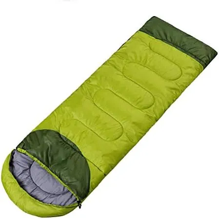 Sleeping Bags for Adults 3 Seasons Camping–Large Warm Lightweight Envelope Sleeping Bags with Compression Sack Ideal Gear for Hiking Backpacking (Green)