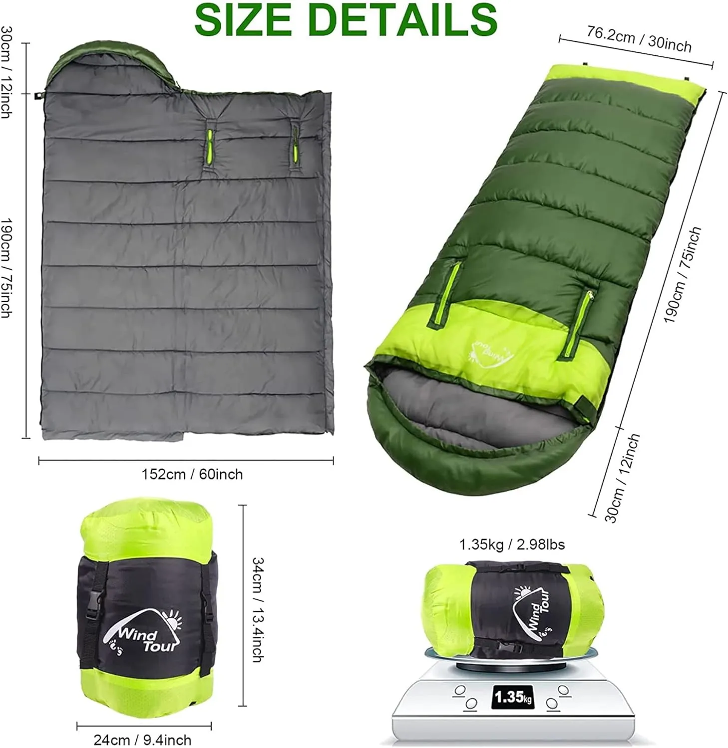 Sleeping Bags for Adults Backpacking Lightweight Waterproof- Cold Weather Sleeping Bag for Girls Boys Mens for Warm Camping Hiking Outdoor Travel Hunting, Fits 23°F to 68°F