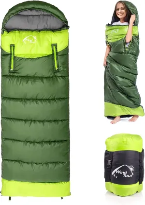 Sleeping Bags for Adults Backpacking Lightweight Waterproof- Cold Weather Sleeping Bag for Girls Boys Mens for Warm Camping Hiking Outdoor Travel Hunting, Fits 23°F to 68°F