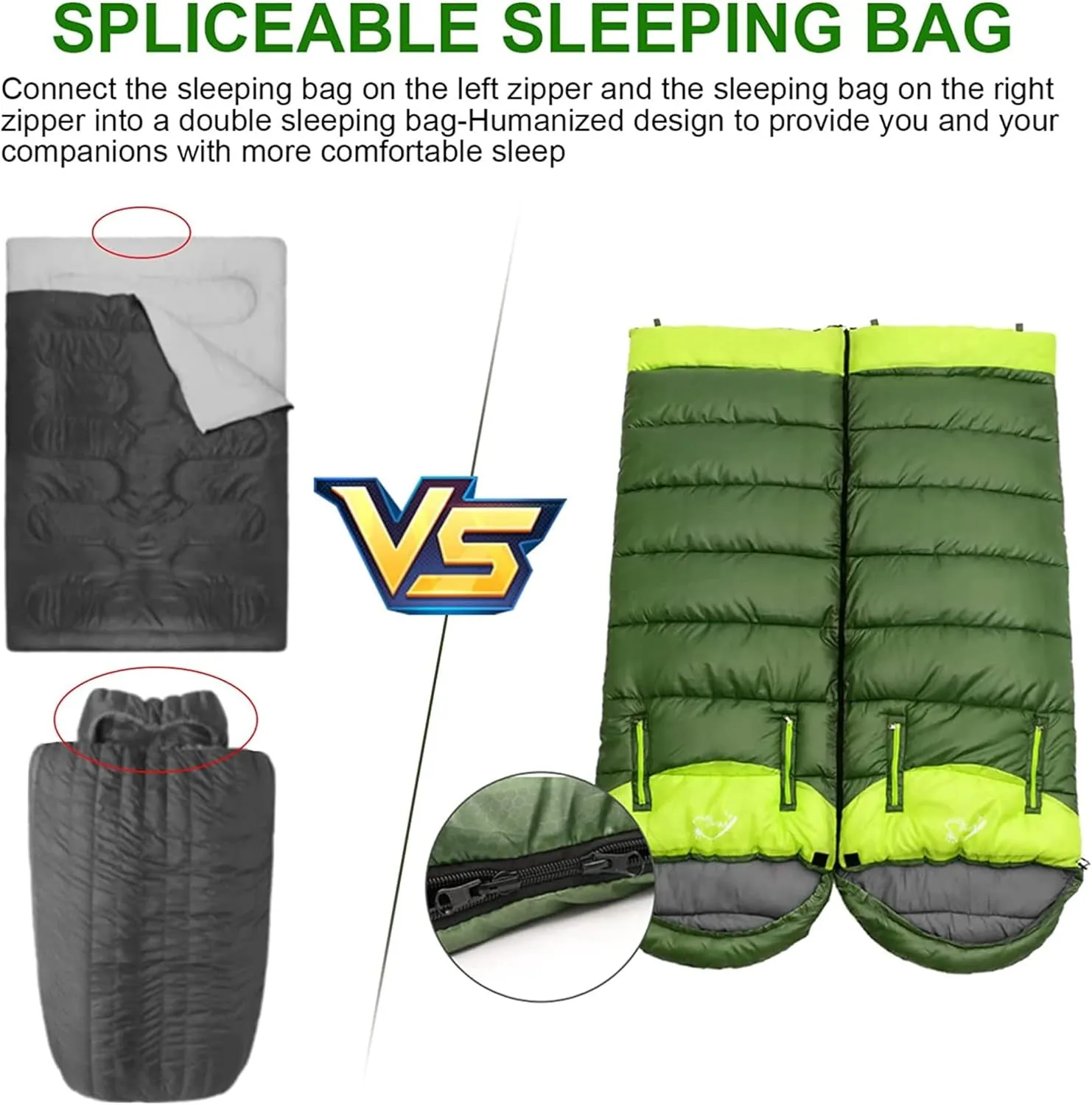 Sleeping Bags for Adults Backpacking Lightweight Waterproof- Cold Weather Sleeping Bag for Girls Boys Mens for Warm Camping Hiking Outdoor Travel Hunting, Fits 23°F to 68°F