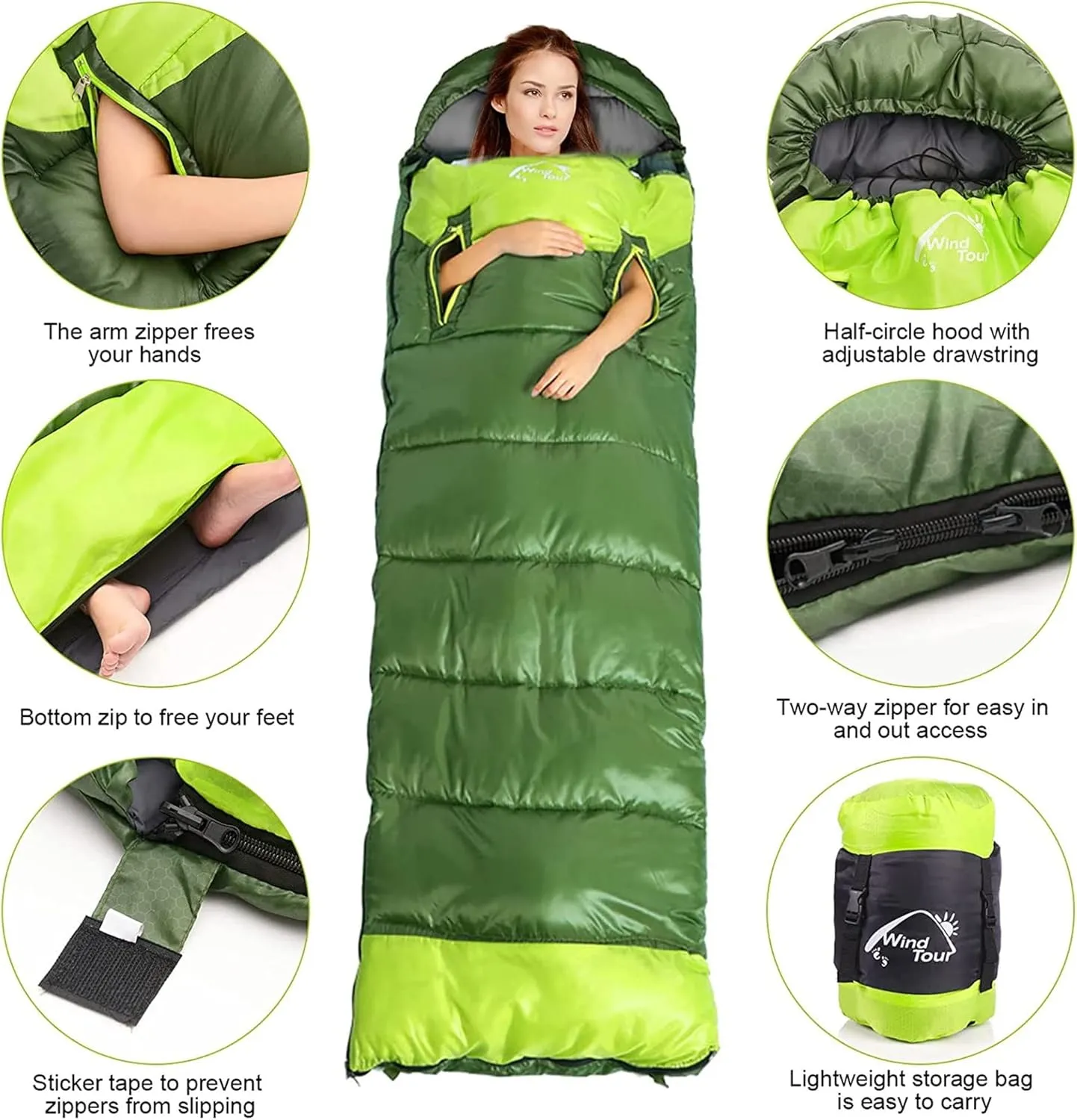 Sleeping Bags for Adults Backpacking Lightweight Waterproof- Cold Weather Sleeping Bag for Girls Boys Mens for Warm Camping Hiking Outdoor Travel Hunting, Fits 23°F to 68°F