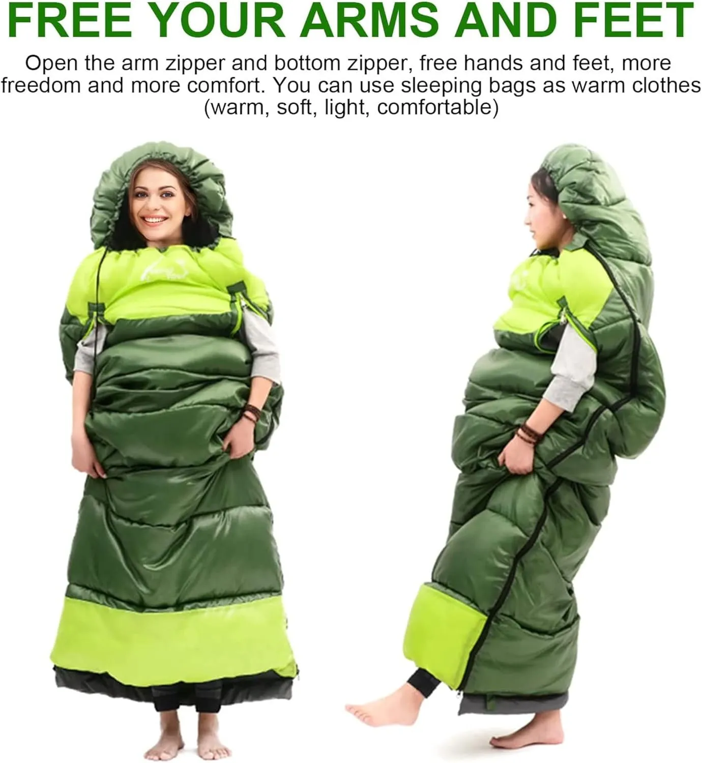 Sleeping Bags for Adults Backpacking Lightweight Waterproof- Cold Weather Sleeping Bag for Girls Boys Mens for Warm Camping Hiking Outdoor Travel Hunting, Fits 23°F to 68°F