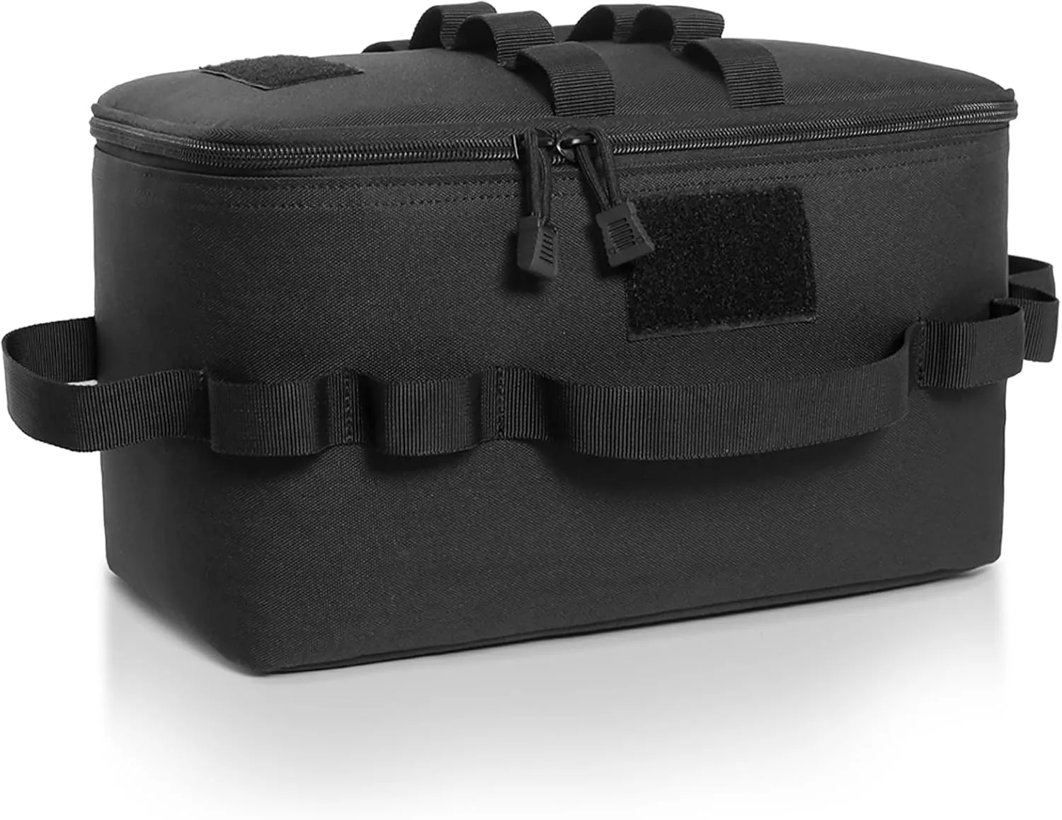 Small Tactical Duffle Bag for Men, 11L Gym Bag with 3 Adjustable Dividers Tactical Utility Tote Bag Camping Cookware Organizer MOLLE Shoulder Bags Sports Travel Bag for Camping Sports Gym, Black