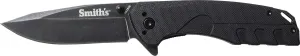 Smith's 50994 Battleplan Pocket Knife – Black – 3.35” Stainless Steel Lock Back Blade – Easy Open Flipper – Everyday Carry Work, Military, Hunting, Outdoor – Straight Edge Tactical Knife – Foldable