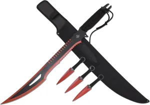 Snake Eye Tactical Fantasy-Machete Outdoors-Camping (Red)