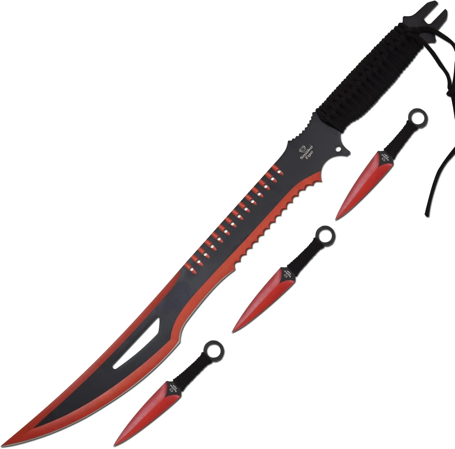 Snake Eye Tactical Fantasy-Machete Outdoors-Camping (Red)