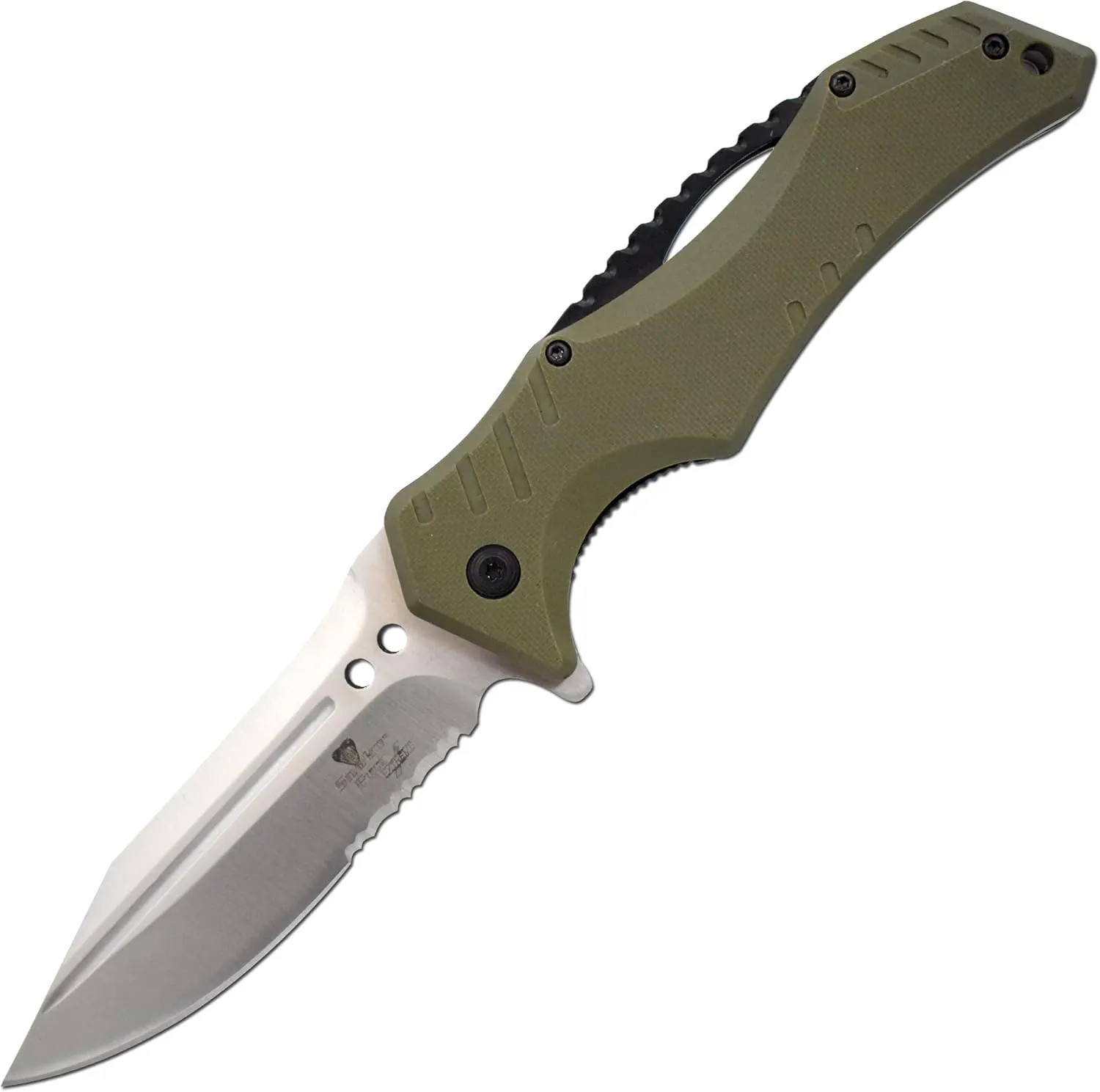 Snake Eye Xtreme Collection Pivot Langford Folding Ball Bearing Flipper Liner Lock Pocket Knife (Green)