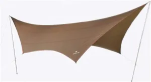 Snow Peak Hexa Tarp L - Water Resistant, Brown, L 18.7' W 16.4' H 7.8' - Group Tarp