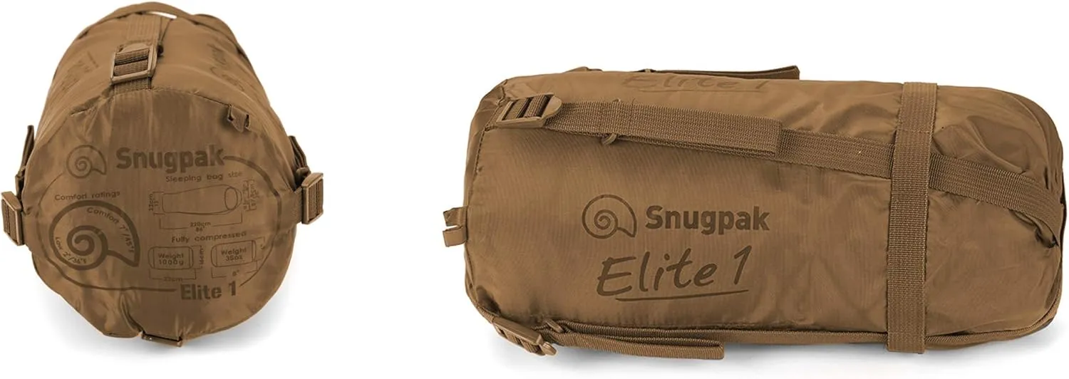 Snugpak Softie Elite 1 Sleeping Bag, 47 Degree, Expanda Panel System for Extra Space