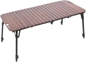 SOBOUR Outdoor Camping Table Folding Picnic Table Roll Up Noodles Camping Tables Stable Aluminum Table Frame for Outdoor & Indoor