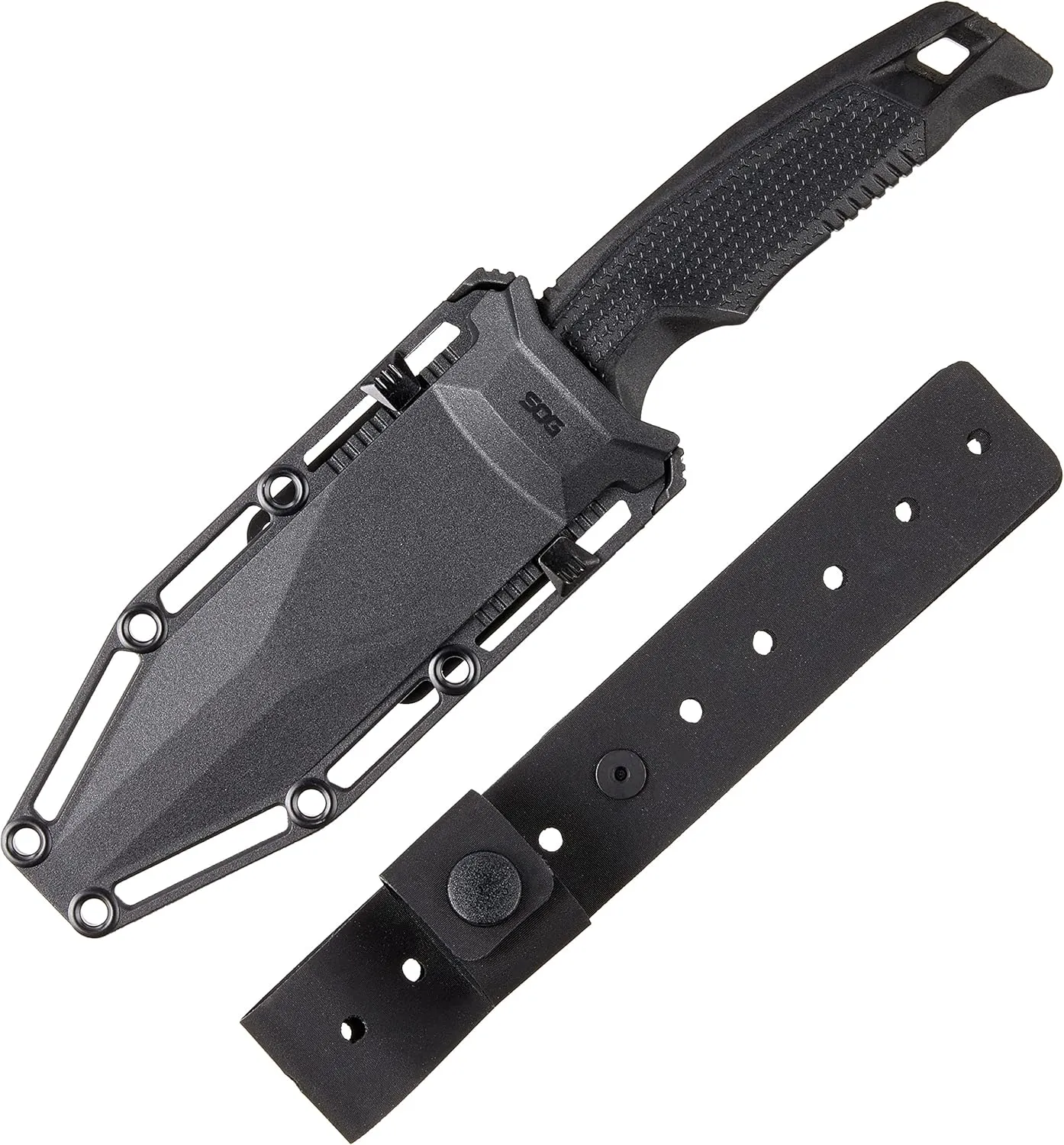 SOG Recondo FX Partially Serrated Fixed-Blade Tactical Duty Knife |Full-Tang CRYO 440C Stainless Steel Blade | Rubberized Grip