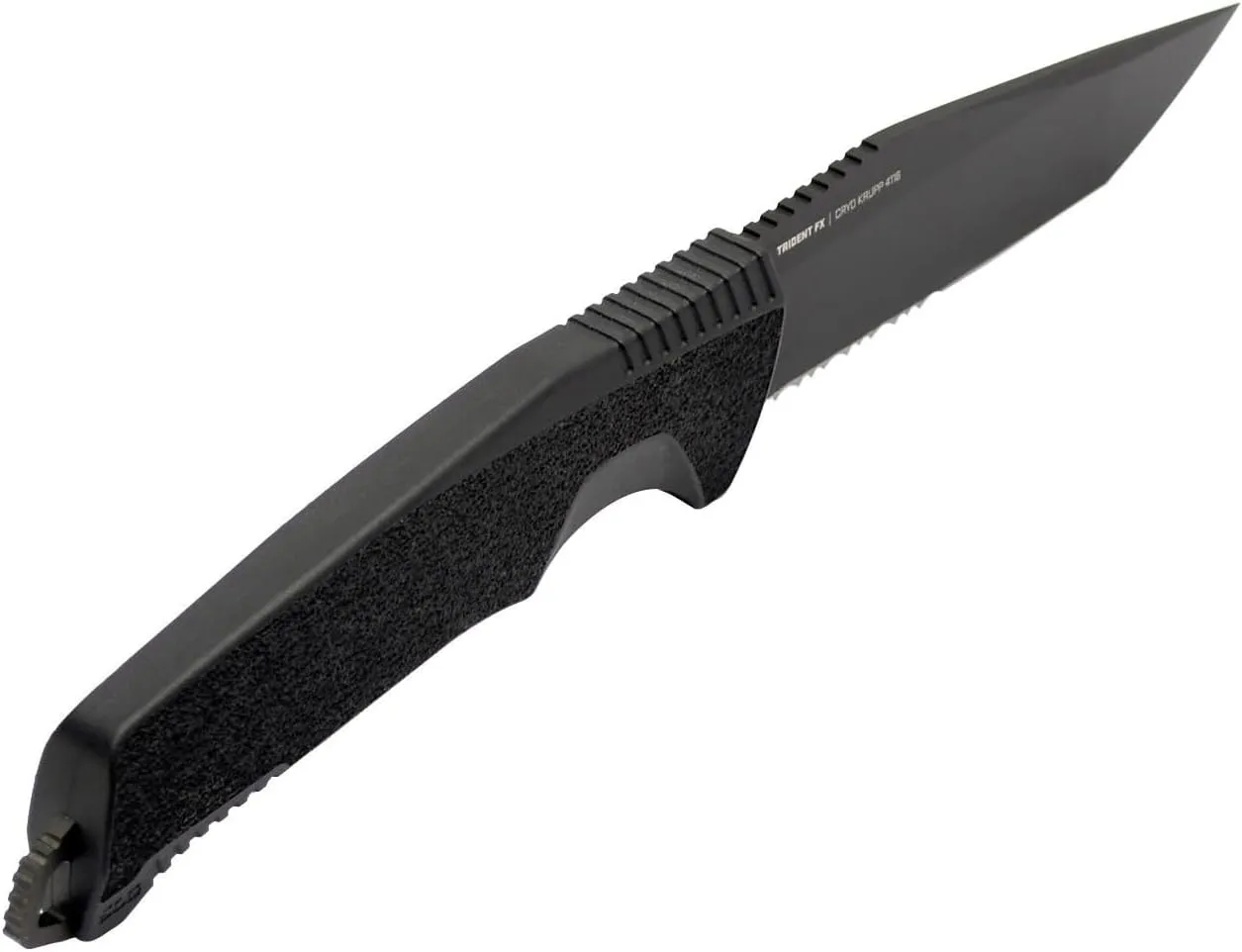 SOG Trident FX Partially Serrated Fixed Blade Full-Tang Tanto Knife | CRYO 4116 Steel | GRN Grip | UMS Compatible Sheath
