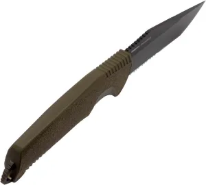 SOG Trident FX Partially Serrated Fixed Blade Full-Tang Tanto Knife | CRYO 4116 Steel | GRN Grip | UMS Compatible Sheath