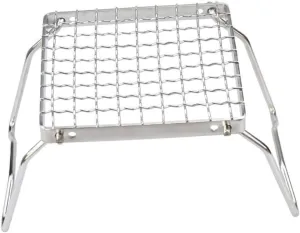 Sosoport 1 Set Folding Stainless Steel Campfire Grill Portable Outdoor Bbq Rack for Camping and Picnics Durable and Resistant Barbecue Grill Cookware