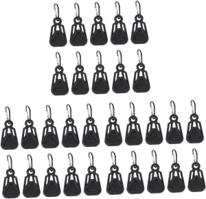 Sosoport 30sets Tent Tarp Clips with Hooks Camping Clamps for Awnings Easy to Use for Outdoor Activities Securely Holds Tarps and Tents Windy Conditions