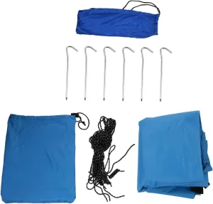 Sosoport Camping Shelter Canopy Rain Fly Heavy Duty Tent Tarp 6 Aluminum Nails Sun Protection for Outdoor