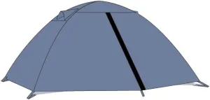 Space Blue Family Cabin Tent 4 Person,Double Layer,Windproof,Waterproof for All-Weather Camping