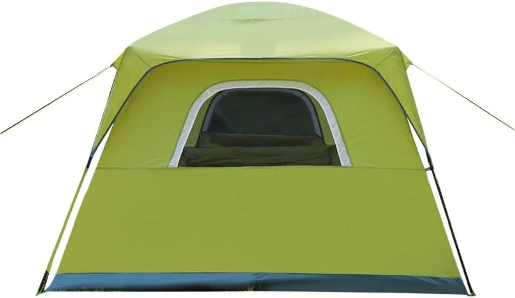 Spacious and Lightweight Outdoor Four-Season Hand-Built Double-Layer Tent, Rainproof and Sunproof Camping Tent for Multiple People Outdoor Tent
