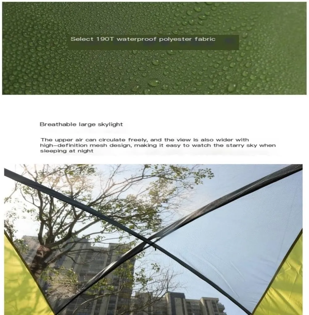 Spacious and Lightweight Outdoor Four-Season Hand-Built Double-Layer Tent, Rainproof and Sunproof Camping Tent for Multiple People Outdoor Tent