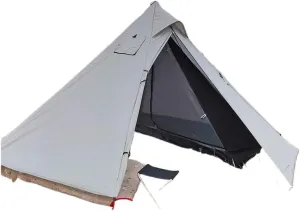 Spacious and Lightweight Outdoor Waterproof Camping Double-Layer Tent Set Single Wood Stove Chimney Tent Camping Tent Outdoor Tent