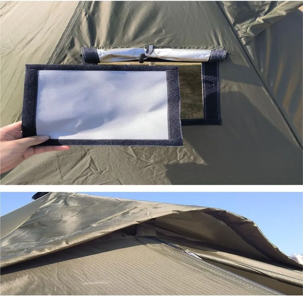 Spacious and Lightweight Outdoor Waterproof Camping Double-Layer Tent Set Single Wood Stove Chimney Tent Camping Tent Outdoor Tent