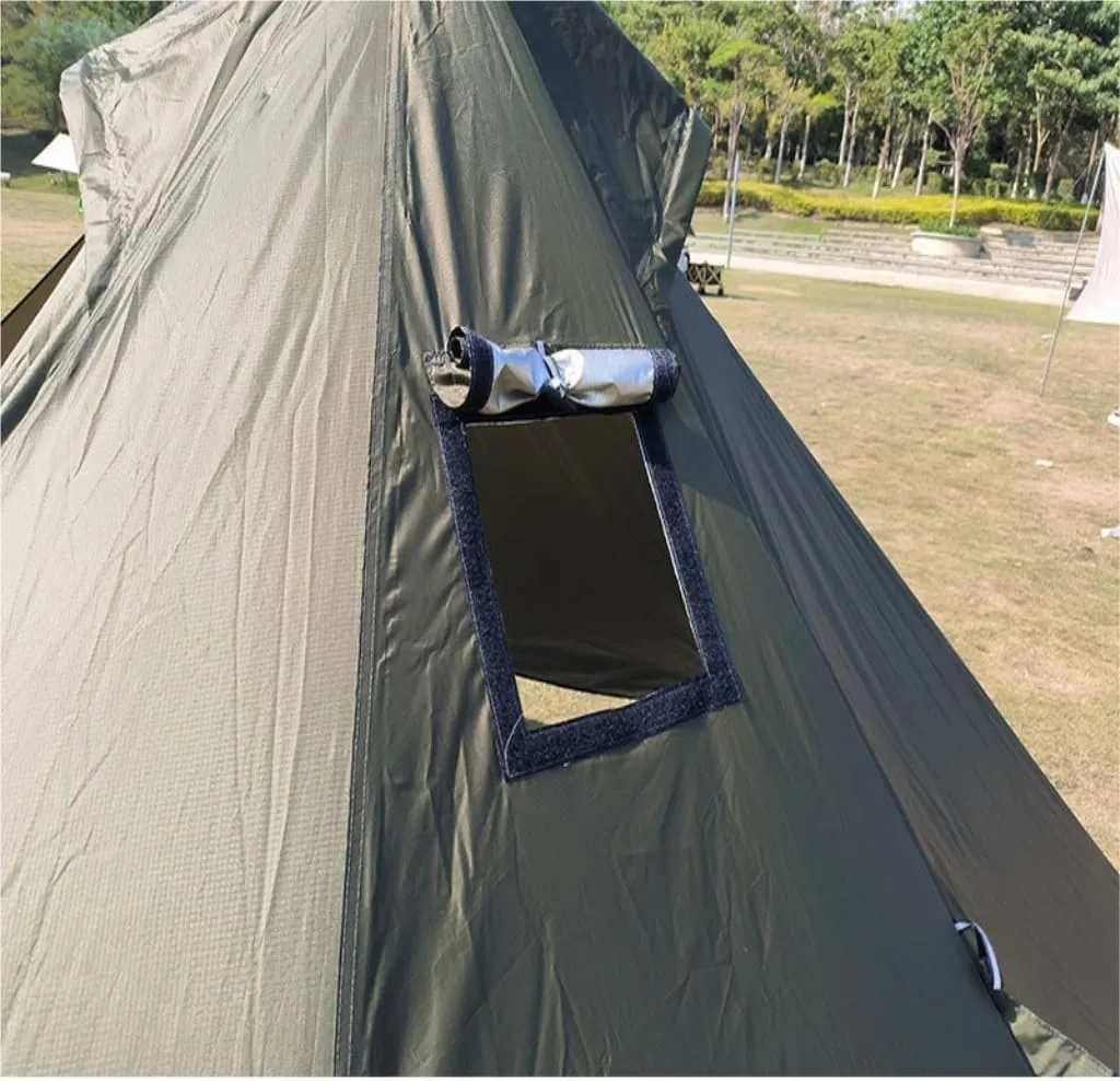 Spacious and Lightweight Outdoor Waterproof Camping Double-Layer Tent Set Single Wood Stove Chimney Tent Camping Tent Outdoor Tent