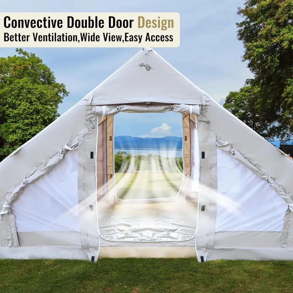Spacious Inflatable Glamping Tent for 4-6 People – Waterproof, Quick-Setup.
