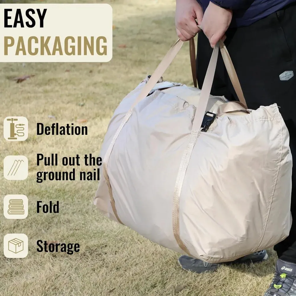 Spacious Inflatable Glamping Tent for 4-6 People – Waterproof, Quick-Setup.
