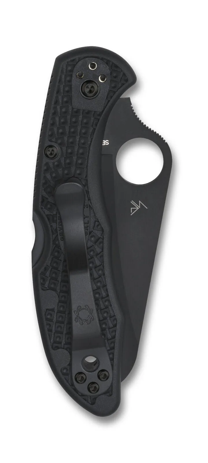 Spyderco C88SBBK2 Salt 2 Black Serrated H1 Black FRN Handle Folding Knife