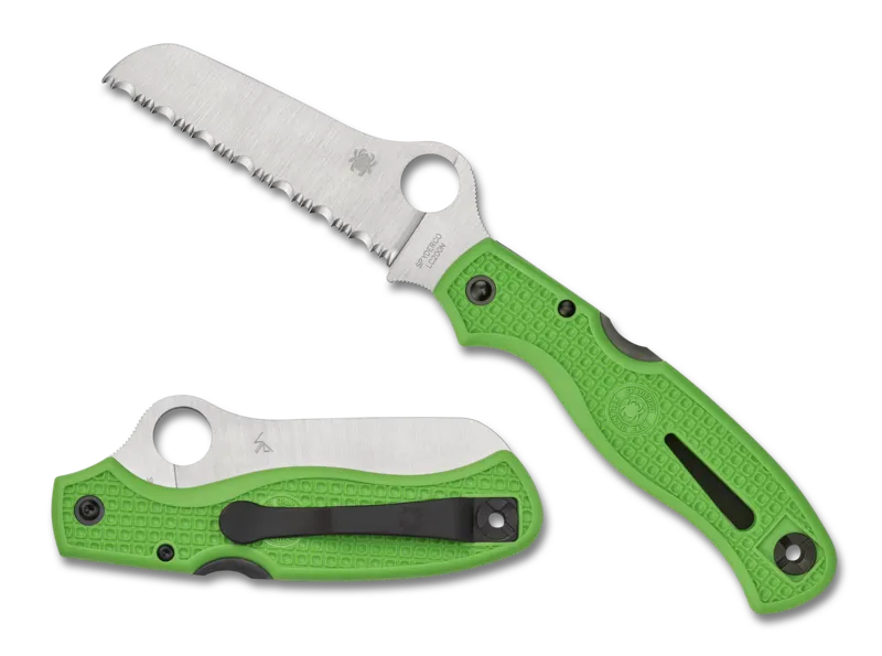 Spyderco C89FSGR Atlantic Salt Serrated Edge Green LC200N Folding Knife