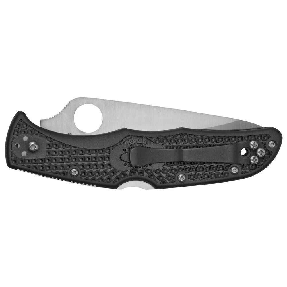 Spyderco Endura 4 FRN Black C10SBK Folding Serrated Edge Pocket Knife