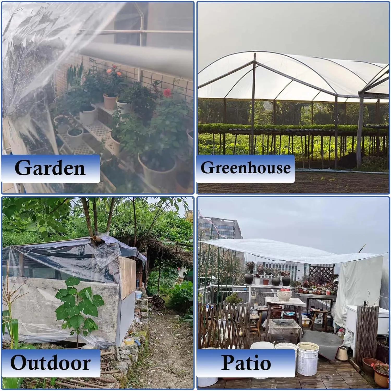 SRHIMEOS 3x36FT Transparent Tarps with Rustproof Grommets, Clear Plastic Tarp Waterproof, 5 Mil Thick Heavy Duty Poly Tarpaulin, UV Blocking Protective Cover, for Balcony Porch