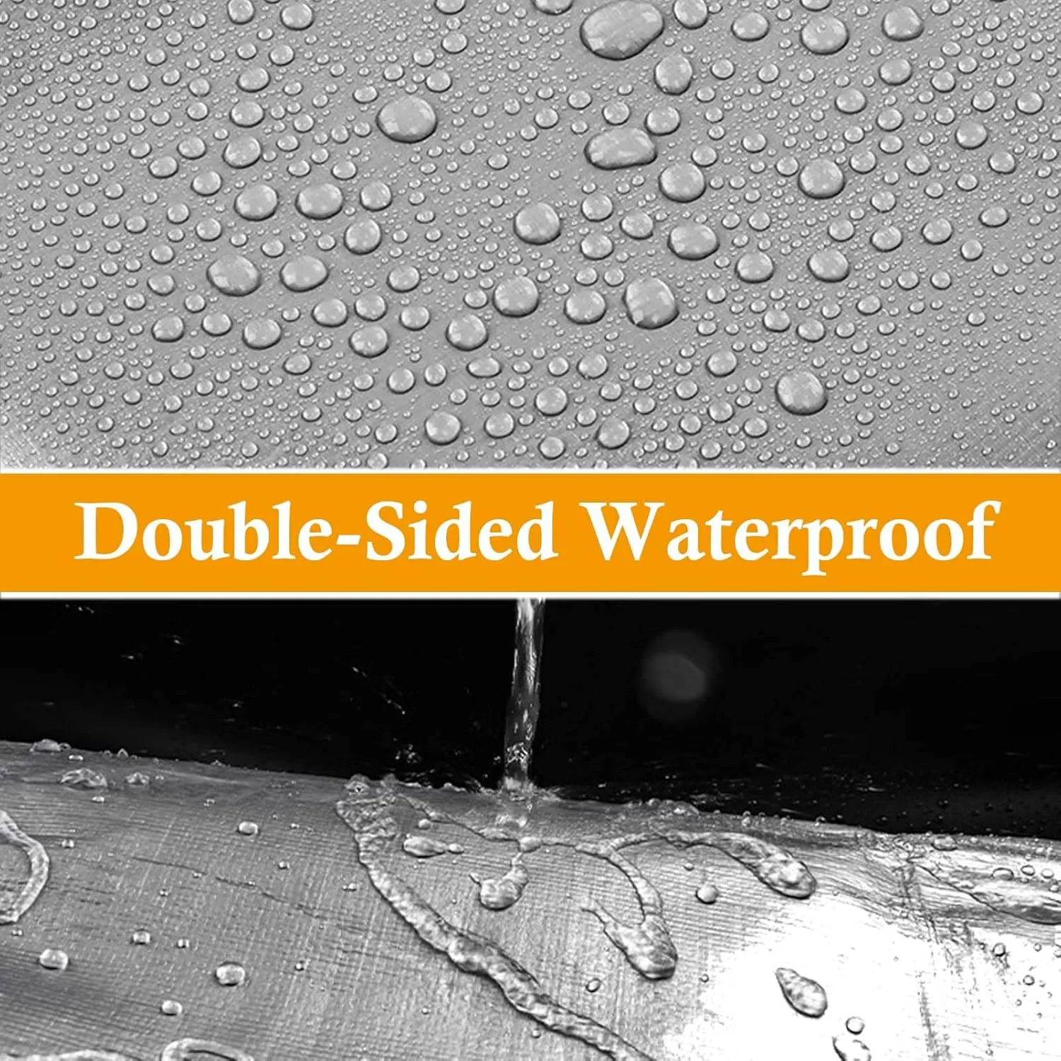 SRHIMEOS 8ft x 23ft Tarps Waterproof & Heavy Duty, Large Plastic Tarp with Grommets, Thick 12 Mil Tarpaulin Ground Sheet, Multipurpose PE Tarpaulin Cover for Canopy Tent, Roof, Boats