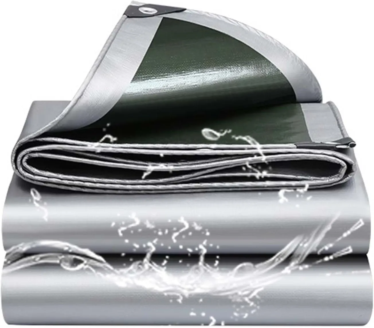 SRHIMEOS 8ft x 23ft Tarps Waterproof & Heavy Duty, Large Plastic Tarp with Grommets, Thick 12 Mil Tarpaulin Ground Sheet, Multipurpose PE Tarpaulin Cover for Canopy Tent, Roof, Boats