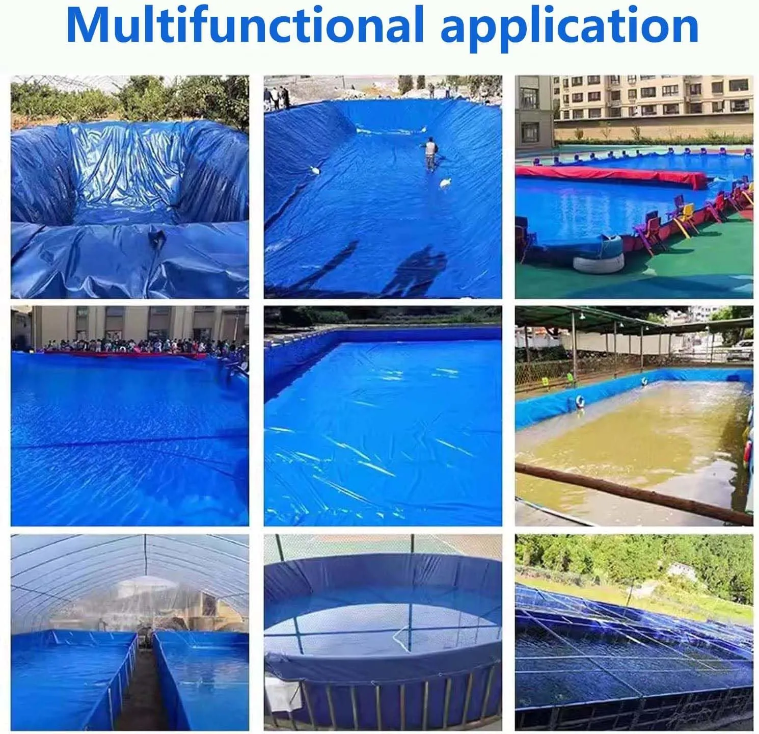 SRHIMEOS Tarp PVC Waterproof with Grommets 33x43ft, Tarpaulin Ripstop Waterproof Heavy Duty, Tarps Outdoor Windproof Thicken, Tarpaulins 500g/m², Thick 0.4mm, Snowproof, Dustproof