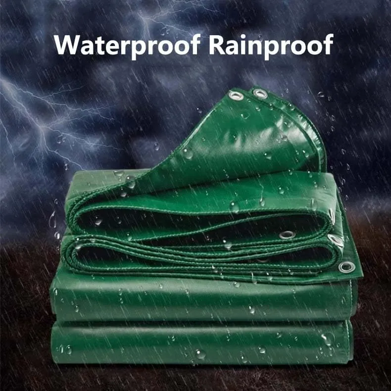 SRHIMEOS Tarp Waterproof Thick 49.2x65.6ft, Tarpaulins Waterproof with Eyelets, Tarps Heavy Duty, Tarpaulin Windproof Dustproof 420 g/m² 0.3m, One Hole per Meter, for Car Boat Camping