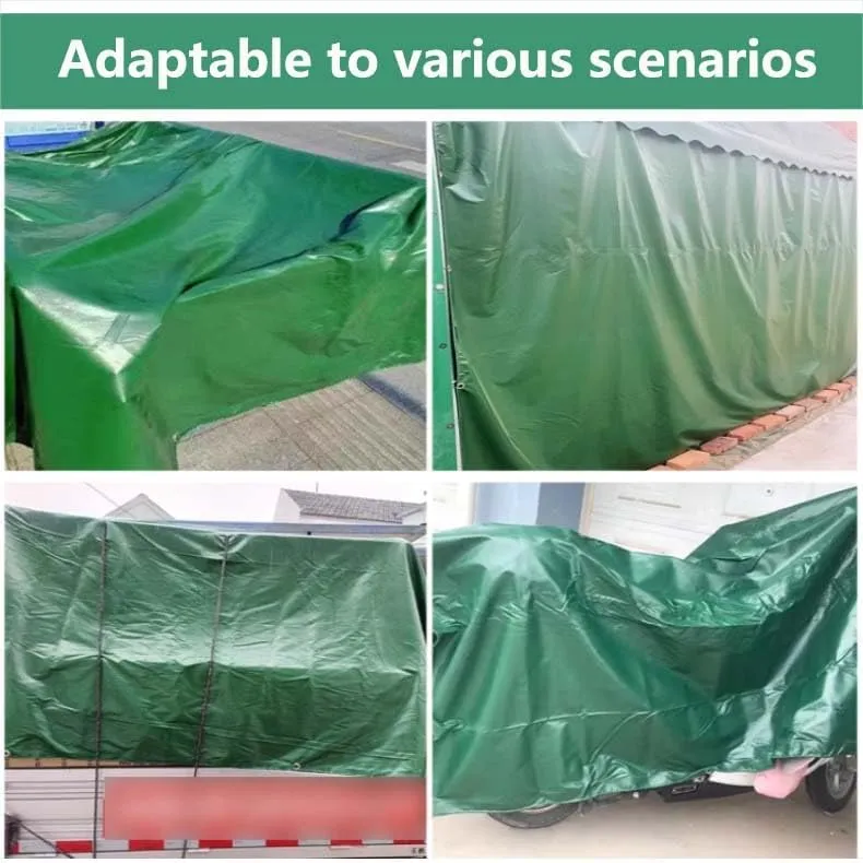 SRHIMEOS Tarp Waterproof Thick 49.2x65.6ft, Tarpaulins Waterproof with Eyelets, Tarps Heavy Duty, Tarpaulin Windproof Dustproof 420 g/m² 0.3m, One Hole per Meter, for Car Boat Camping