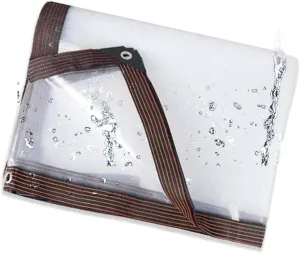 SRHIMEOS Transparent Tarp 4.9x13.1ft, Waterproof Clear Heavy Duty Tarpaulin with Grommets and Reinforced Edges, Plastic PVC Tarps Cover Waterproof, for Outdoor Camping Plants