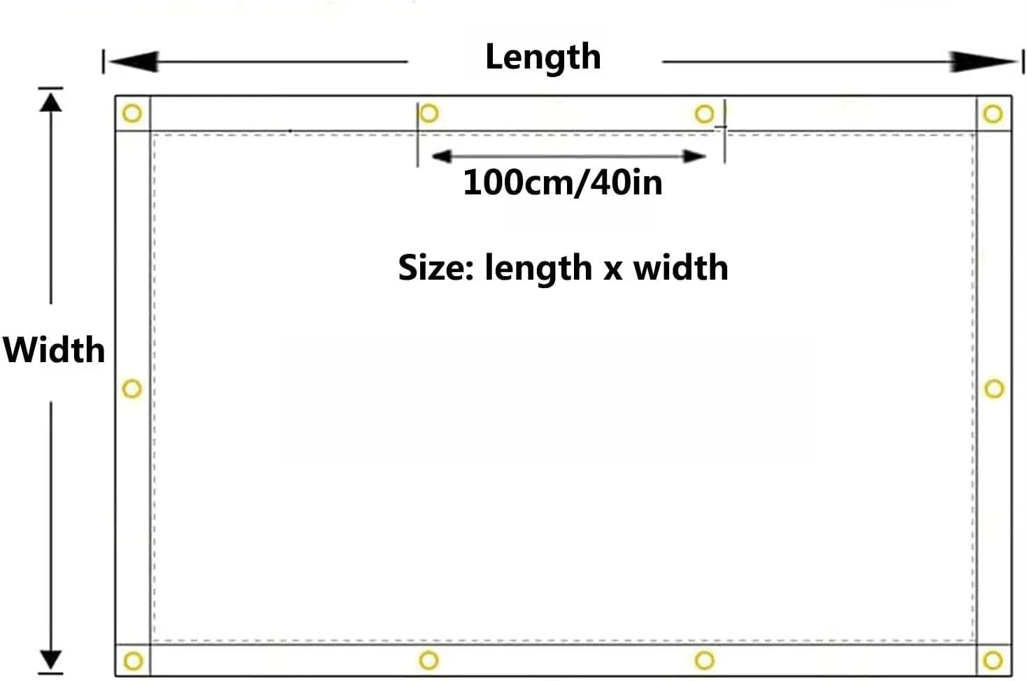 SRHIMEOS Waterproof Tarp Transparent 6.6x9.8ft, Clear Outdoor Tarpaulin with Grommets and Reinforced Edges, Tarps PVC Heavy Duty, Windproof, Rainproof for Car, Roof, Boat, Camp