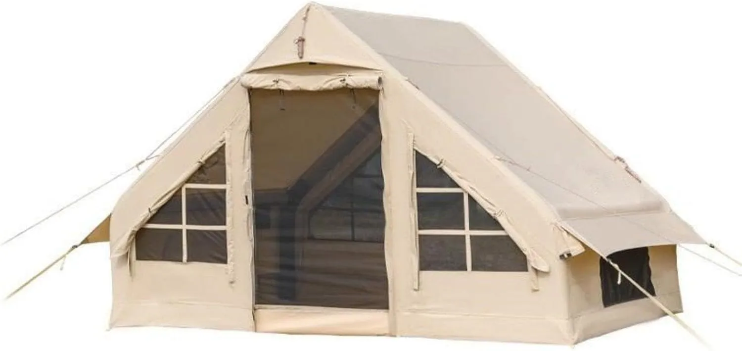 Standing Tent Camping Tent Wear-resistant PVC composite fabric Waterproof Tent Glamping Tent Double-layer tent door Glamping Tent