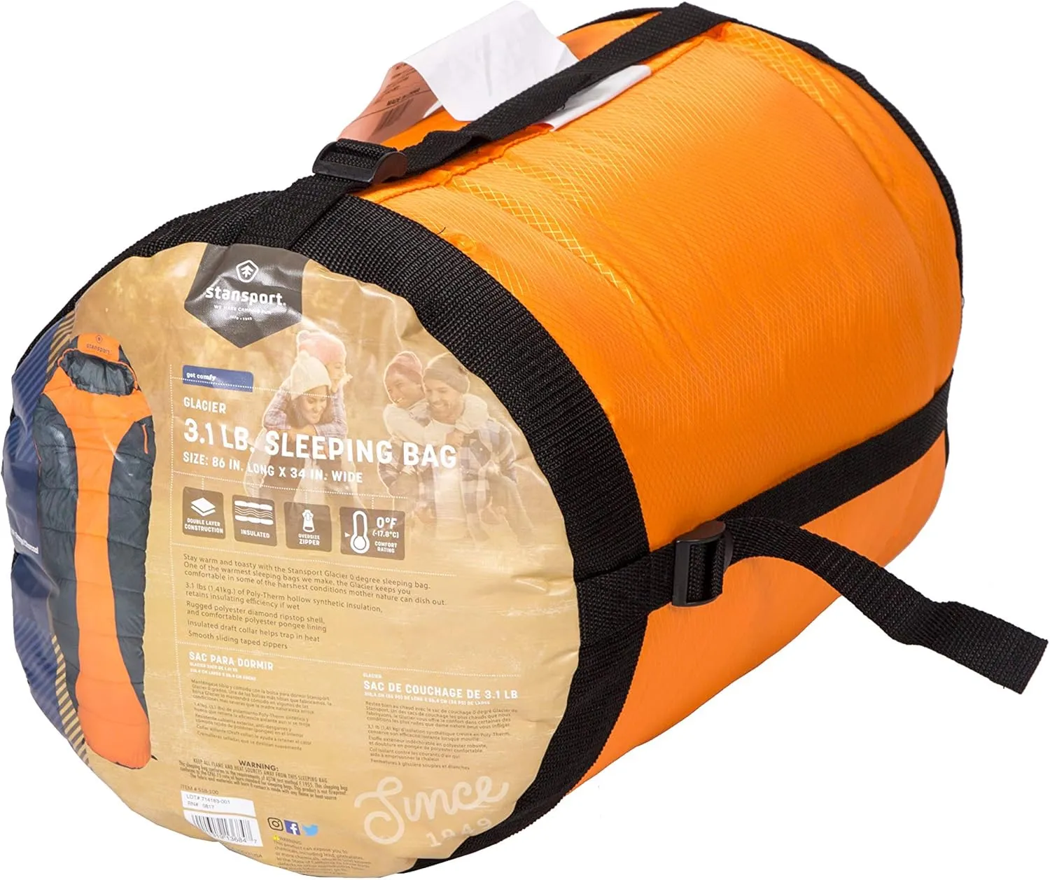 Stansport Camping Backpacking Adult Sleeping Bag