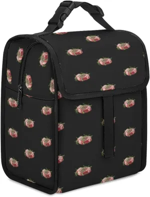 Steak Meat Food Lunch Bag Insulated Cooler Lunchbox Meal Tote with Handles for Men Women Work Picnic