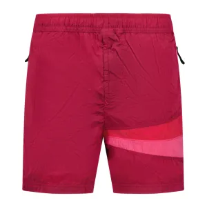 STONE ISLAND COMPASS PATCH CHROME SWIM SHORTS PINK