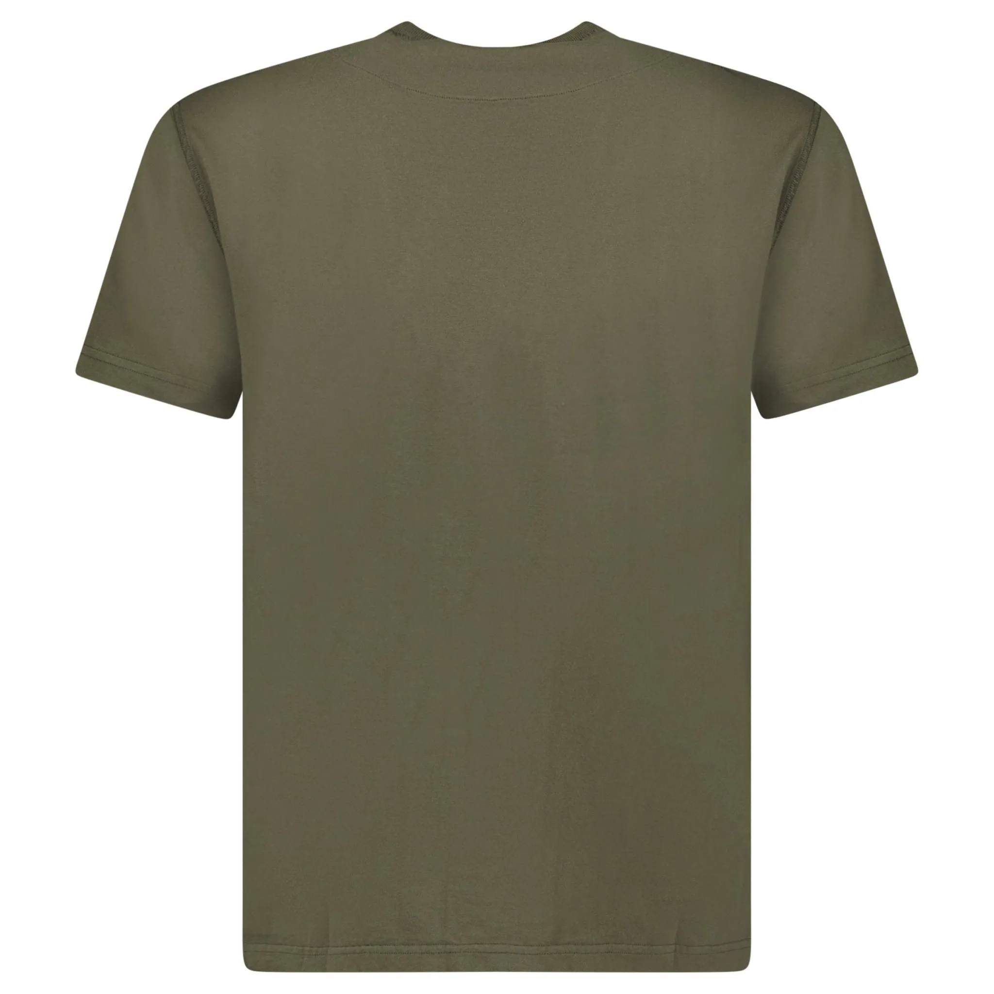 STONE ISLAND COMPASS POCKET LOGO CREWNECK T-SHIRT DARK GREEN
