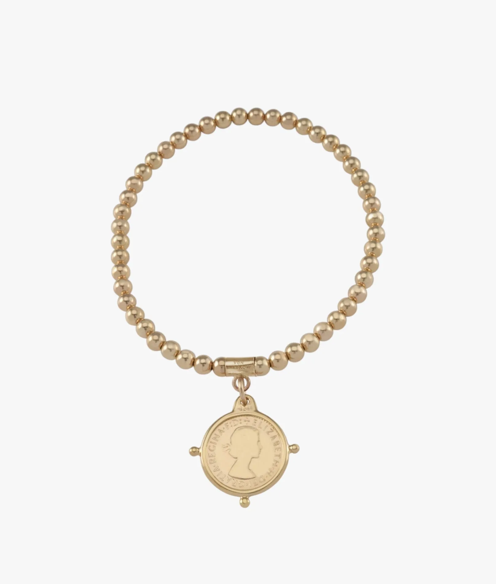 Stretchy threepence bracelet